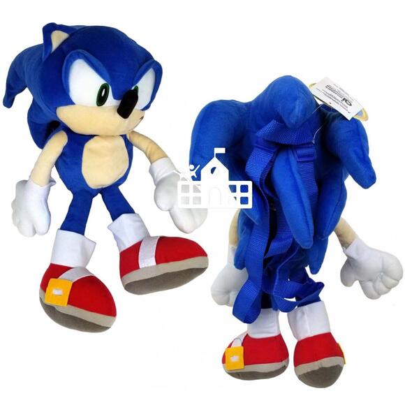 Sonic the Hedgehog plush doll backpack 18-inch - Picture 1 of 3